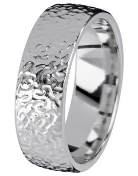 Kohinoor Duetto Gold Frost 7 mm valkokultasormus 003-816V