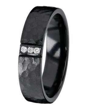 Kohinoor Duetto Black 0,03 ct zirkonium-timanttisormus 006-807-03