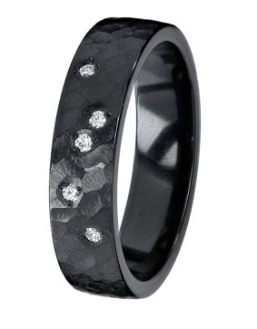Kohinoor Duetto Black 0,05 ct zirkonium-timanttisormus 006-807-05