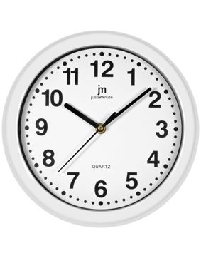 Justaminute seinäkello valkoinen 00710B