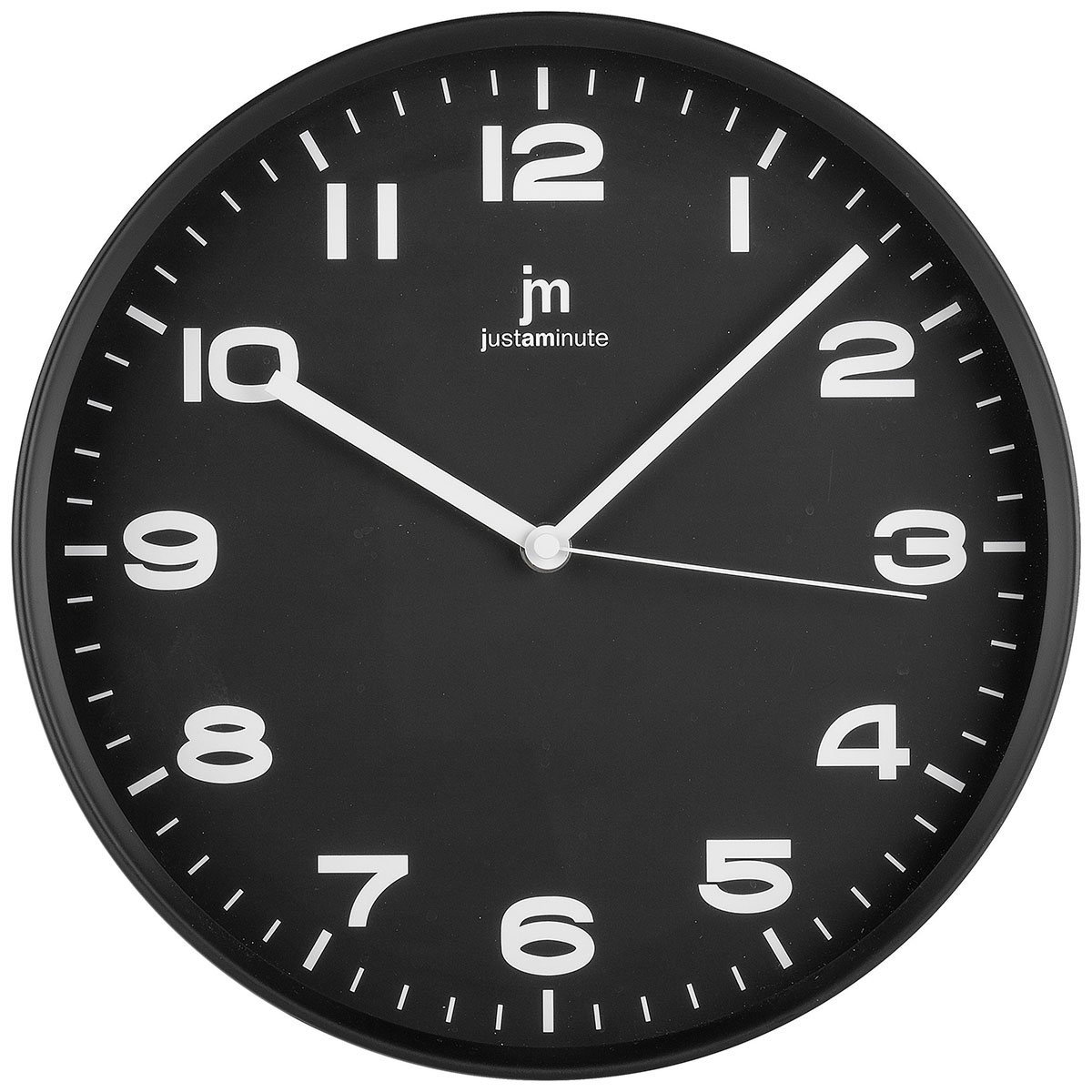 Justaminute seinäkello musta 00875N