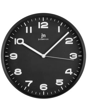 Justaminute seinäkello musta 00875N