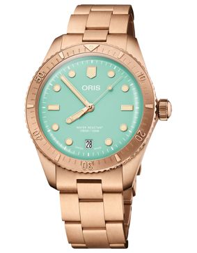 Oris Divers Sixty-Five Bronze Cotton Candy Edition 01 733 7771 3157-07 8 19 15