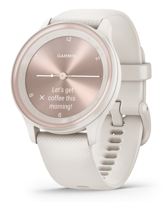 Garmin Vivomove Sport Ivory Peach Gold 010 02566 01 Keskisen
