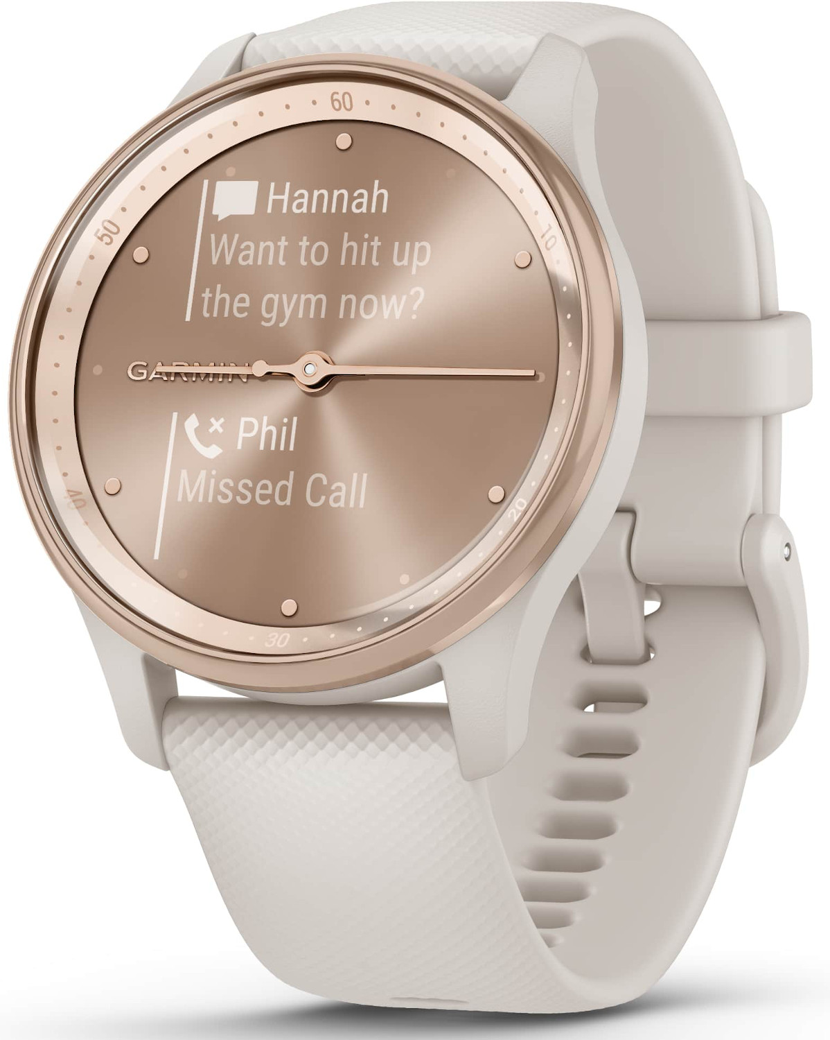 ガーミン vivomove Trend Ivory / Peach Gold 010-02665-71