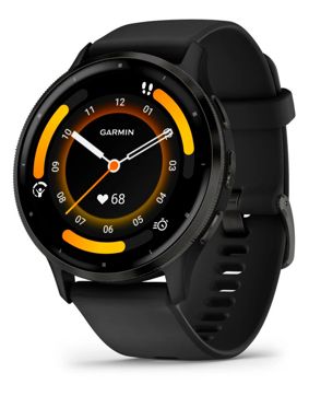 Garmin Venu 3 grafiitinharmaa teräskehys ja musta silikonihihna 010-02784-01