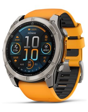 Garmin Fenix 8 51mm Amoled Sapphire Titanium with Spark Orange Band 010-02905-11