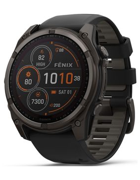 Garmin Fenix 8 51mm Sapphire Solar CarbonGray Titanium with Black band 010-02907-11