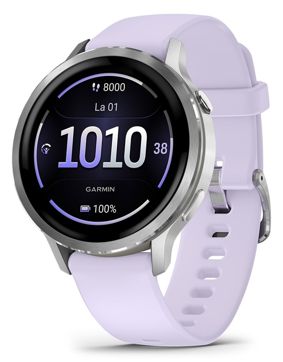 Garmin Venu 4 41mm Silver with Periwinkle Silicone Band 010-03013-01