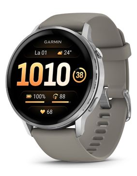 Garmin Venu 4 45mm Silver with Silver Gray Silicone Band 010-03014-01