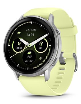 Garmin Venu 4 45mm Silver with Citron Silicone Band 010-03014-02