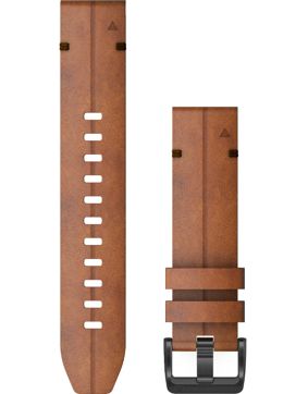Garmin Fenix 6 Quickfit 22mm ruskea nahkaranneke 010-12863-05