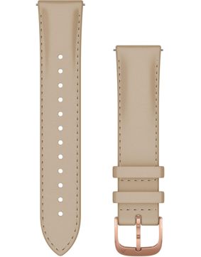 Garmin hiekanvärinen Quick release -nahkaranneke 20mm 010-12924-21