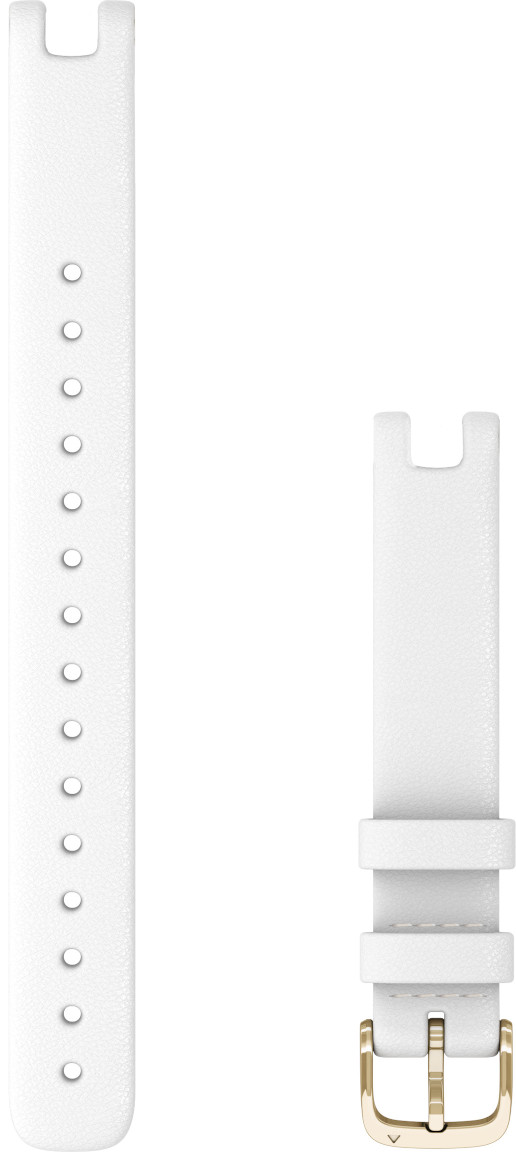 Garmin Lily pitkä valkoinen nahkaranneke 010-13068-A6