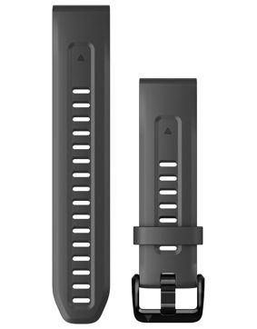 Garmin Quickfit 20 mm tummanharmaa silikoniranneke 010-13102-01