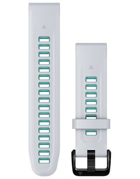 Garmin QuickFit 20 mm vaaleanharmaa/vedenvihreä silikoniranneke 010-13279-07