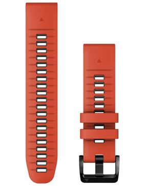 Garmin QuickFit 22 mm tulenpunainen/grafiitinharmaa silikoniranneke 010-13280-04