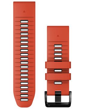 Garmin QuickFit 26 mm tulenpunainen/grafiitinharmaa silikoniranneke 010-13281-04