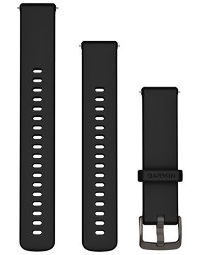 Garmin Venu 4 41mm musta silikoniranneke 18 mm 010-13406-02