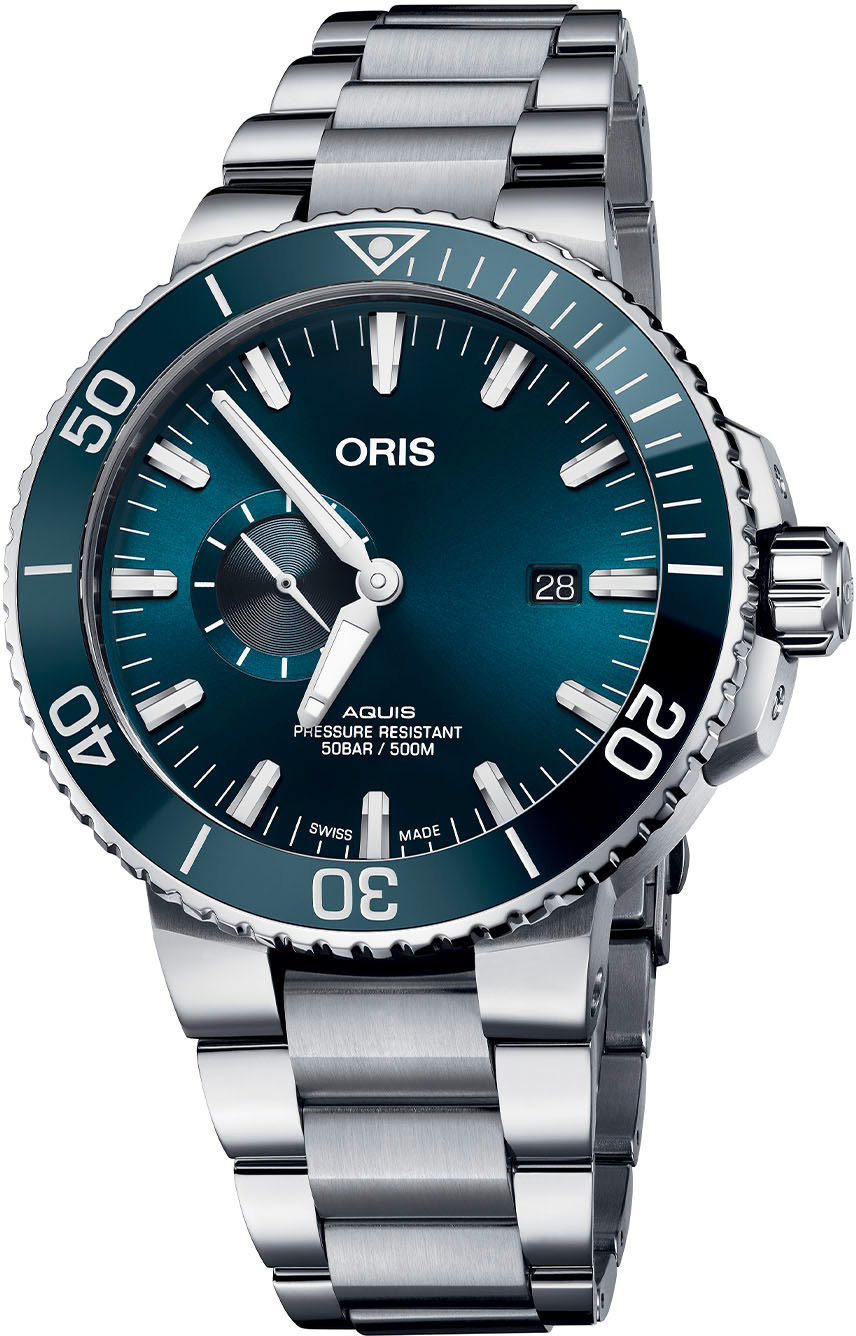 Oris Aquis Small Second Date 01 743 7733 4155-07 8 24 05 PEB