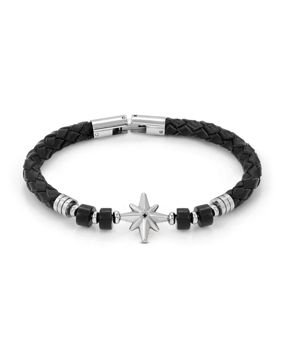 Nomination Atlante rannekoru kompassi tähti musta akaatti 027507/060