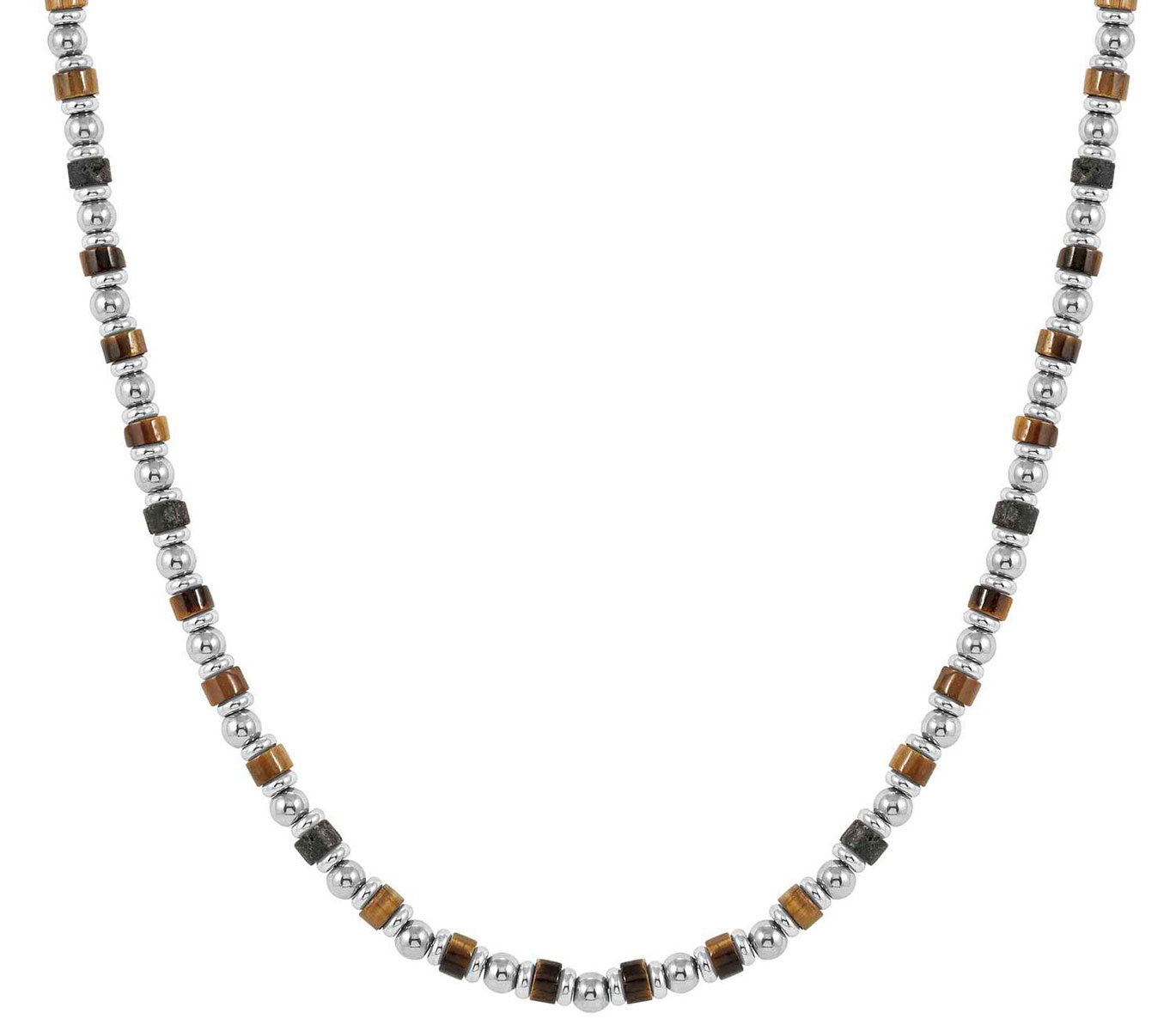 Nomination Instinctstyle kaulakoru tiikerinsilmä ja laavakivi 027933/091