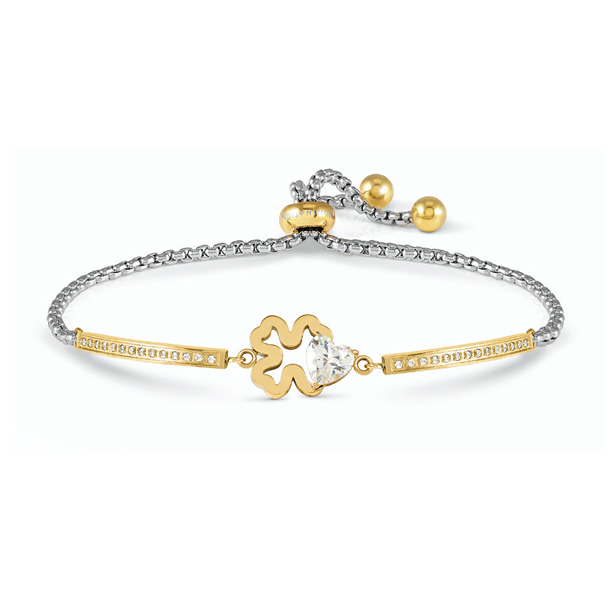 Nomination Milleluci teräs rannekoru neliapila kulta 028021/006