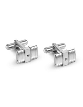 Nomination Strong teräskalvosinnapit mustalla timantilla 028333/036