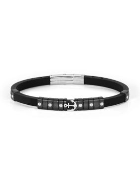 Nomination City silver Anchor rubber rannekoru 028814/002