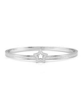 Nomination Pretty bangles symbols small size hopeanvärinen tähtirannerengas 029501/007
