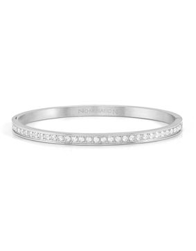 Nomination Pretty bangles small size hopeanvärinen allianssirannerengas kirkas 029505/001