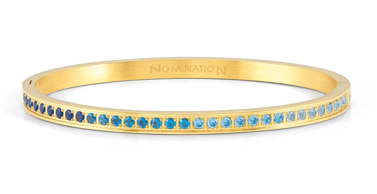 Nomination Pretty bangles small size kullanvärinen allianssirannerengas vaaleansininen 029505/022