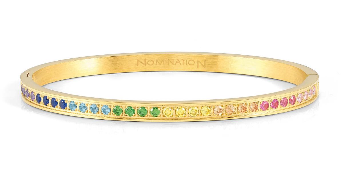 Nomination Pretty bangles large size kullanvärinen allianssirannerengas sateenkaari 029506/024