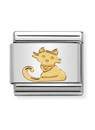 Nomination Gold Sitting Cat 030112-32