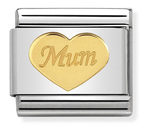 Nomination Gold Mum Heart 030162-38
