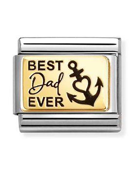 Nomination Composable Classic plates best dad ever 030166/65