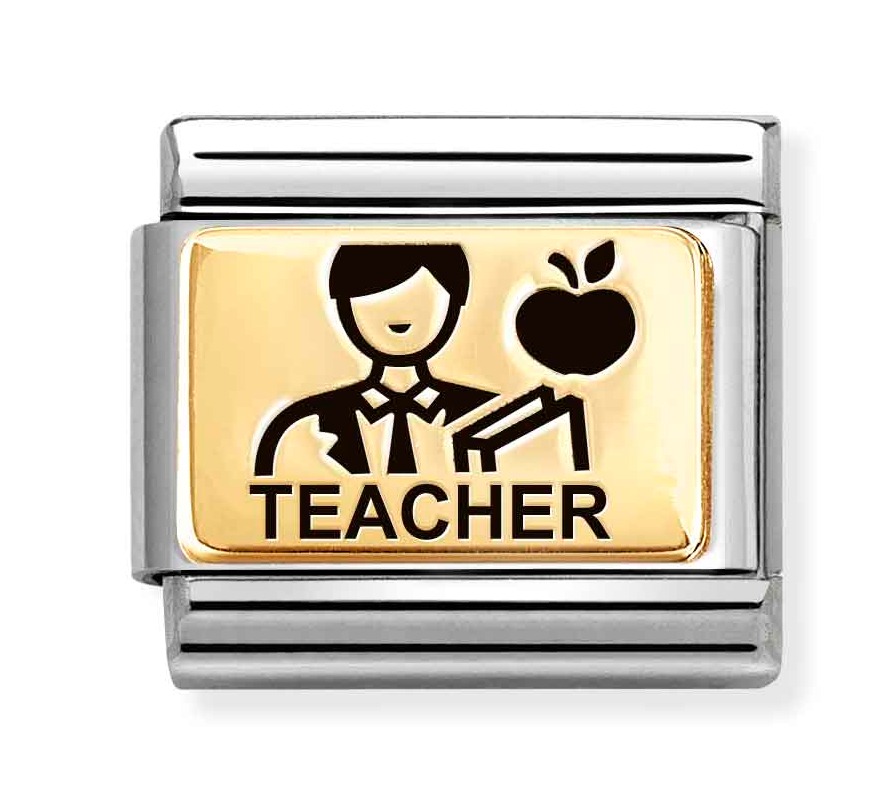 Nomination Composable Classic gold plates Man teacher 030166/51