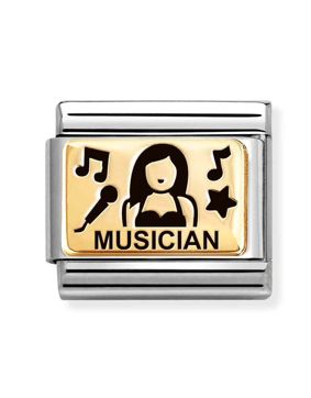Nomination Composable Classic gold plates Musician 030166/52