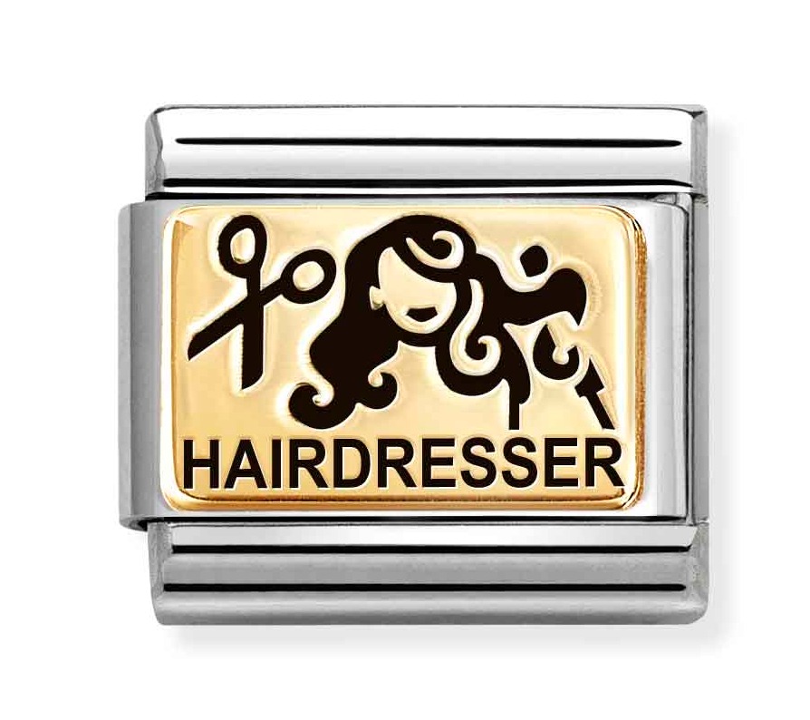 Nomination Composable Classic gold plates Hairdresser 030166/53