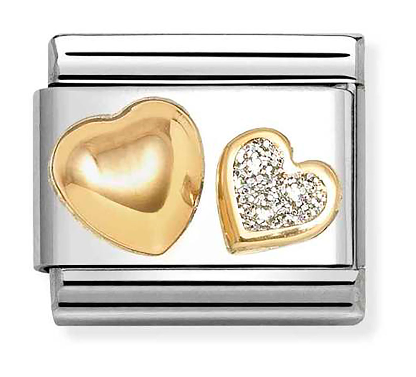 Nomination Composable Classic glitter sydän kulta 030220/26