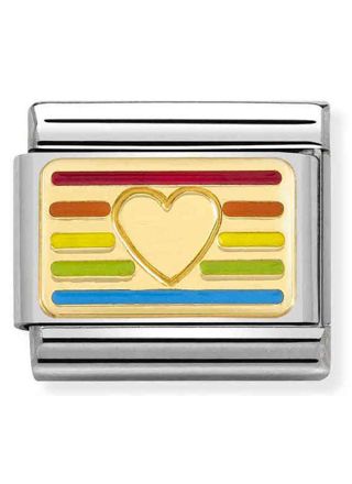 Nomination Classic Rainbow Heart flag 030263-24