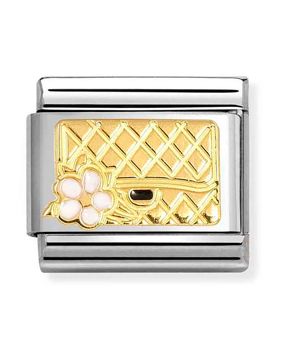 Nomination Composable Classic symbols bag with flower white 030272/94