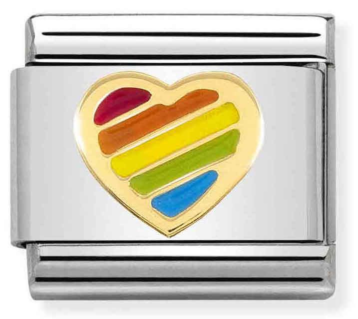 Nomination Classic Rainbow heart 030272-54