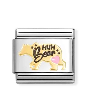 Nomination Composable Classic gold symbols Mum bear PINK 030272/81