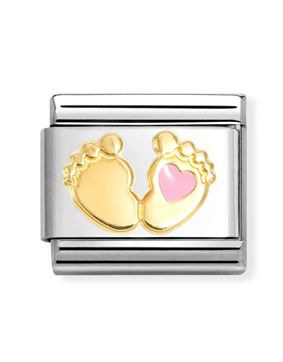 Nomination Composable Classic gold symbols PINK foot 030272/85