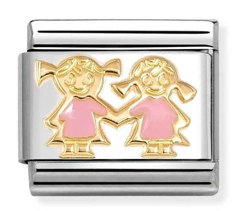 Nomination Composable Classic Symbols Classic gold Pink Sisters 030272/91