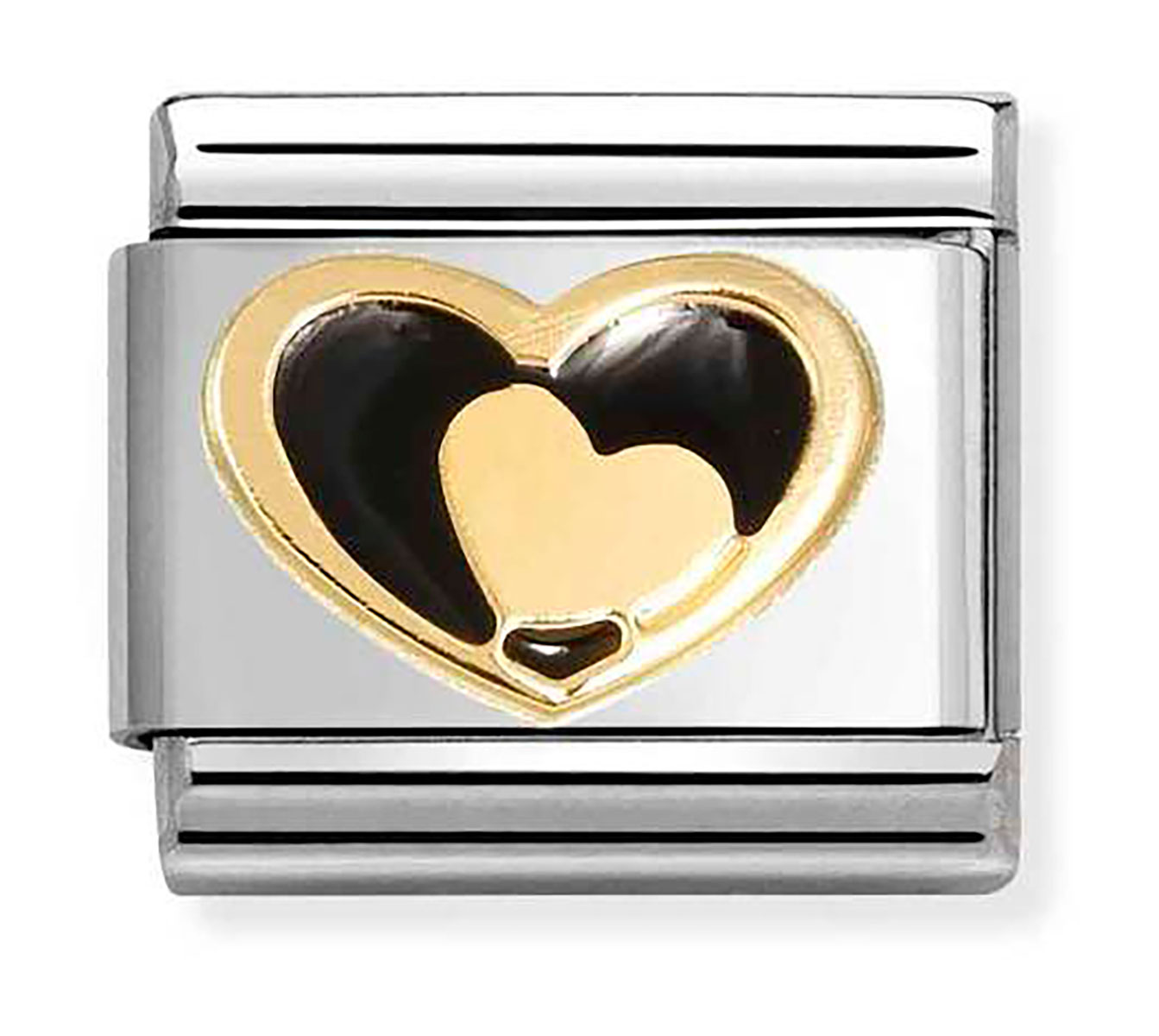 Nomination Composable Classic love heart in heart black 030283/26