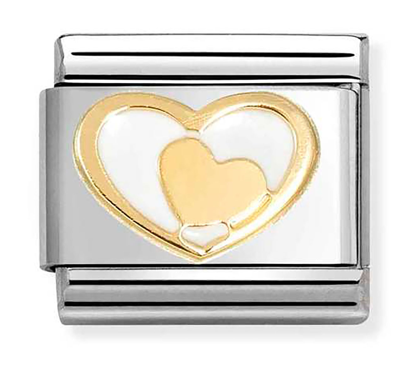 Nomination Composable Classic love heart in heart white 030283/27