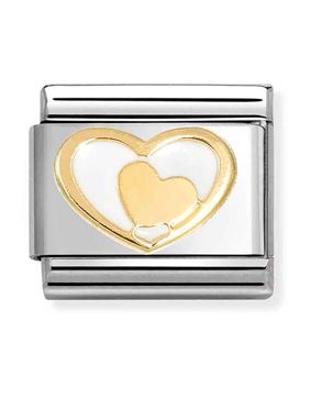 Nomination Composable Classic love heart in heart white 030283/27