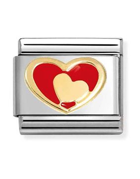 Nomination Composable Classic love heart in heart red 030283/28